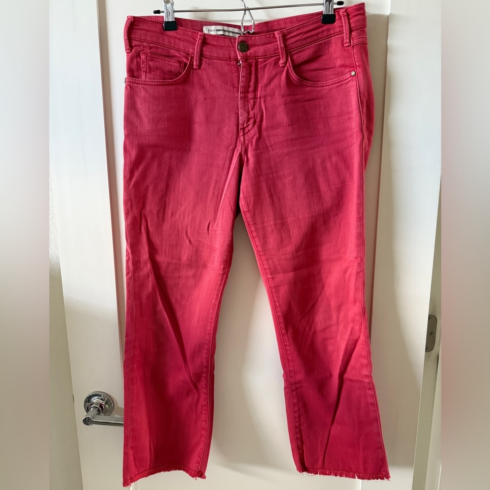 Cropped Flare Jeans with Fringed Hem, Size 30 by Pilcro fir Anthropologie